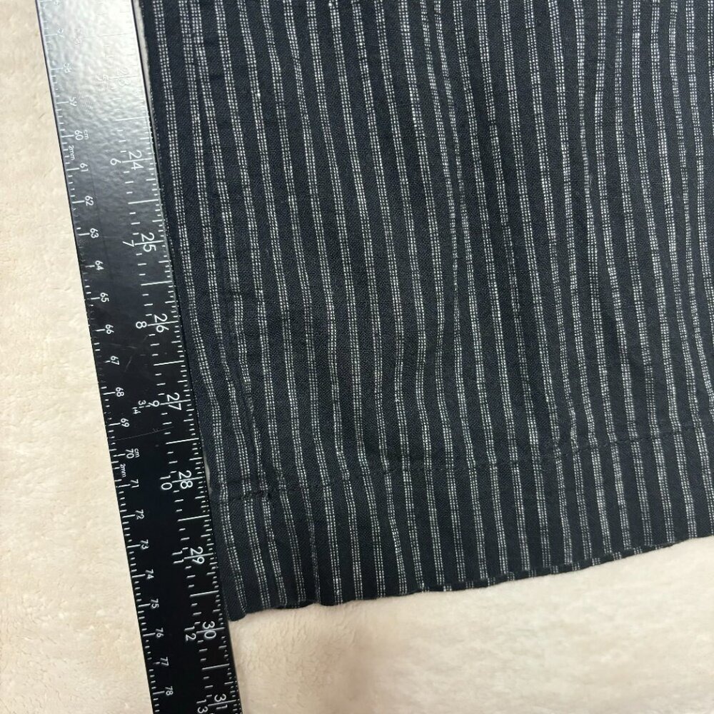 Sundance Womens Sierra Straight Leg Linen Pants Size‎ 6 Black White Pinstripe - Picture 3 of 10